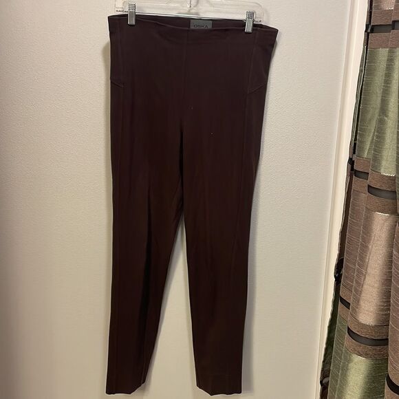 OSKA woman brown eleastic waist slacks - Picture 3 of 12